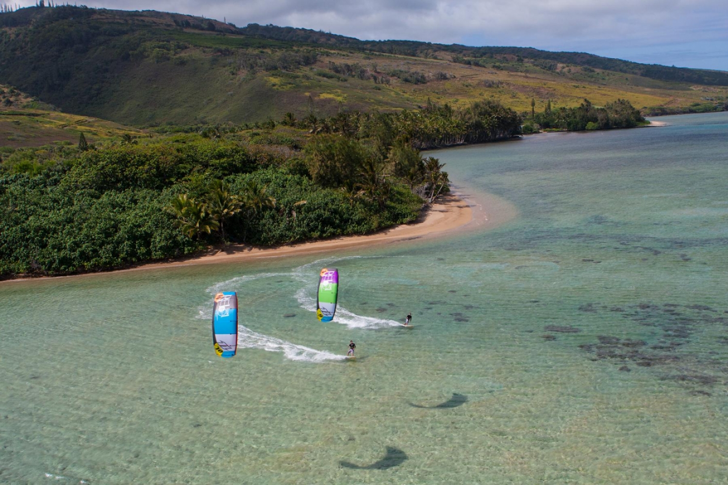 North Kites, heli angle Hawaii